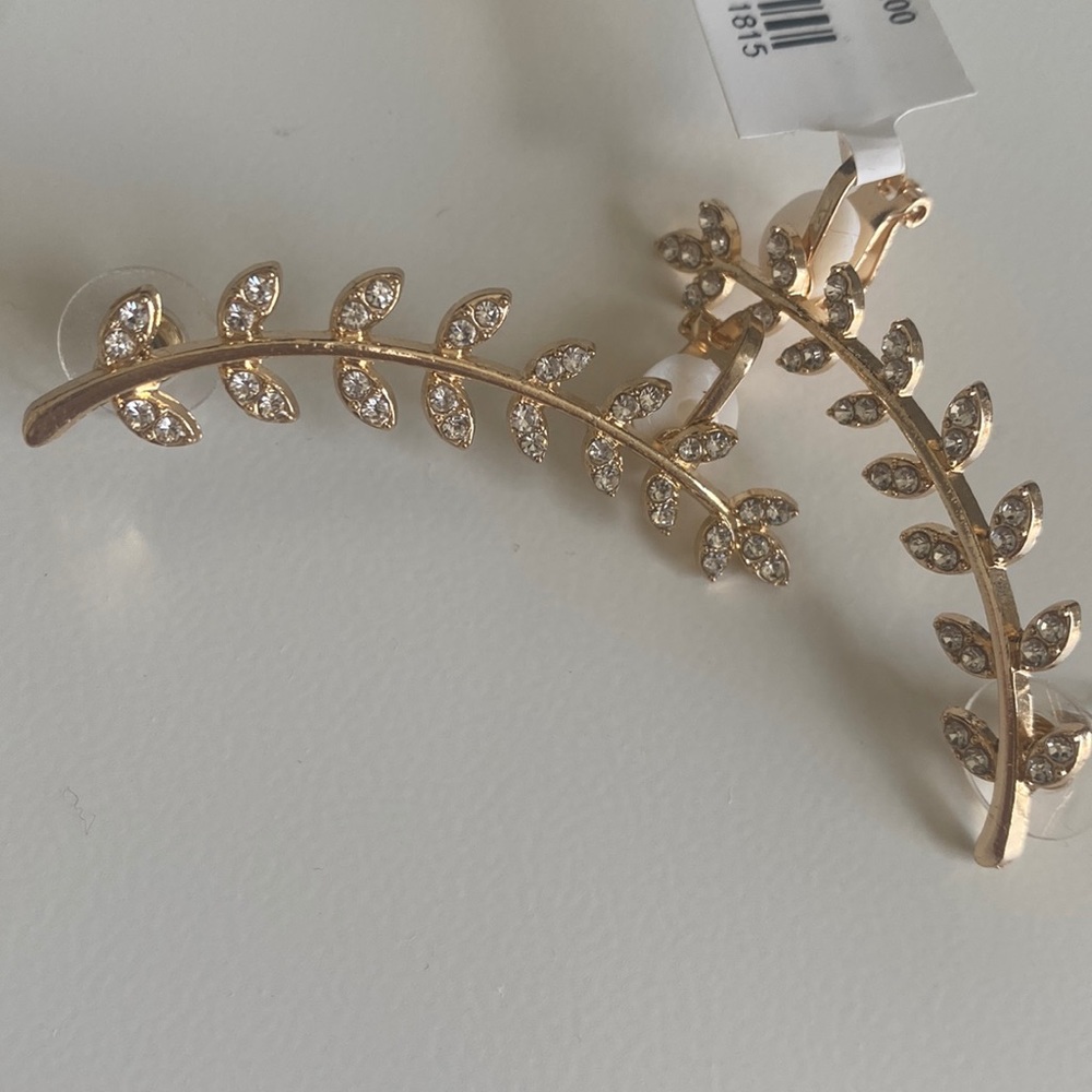 Gold leaf earring climber